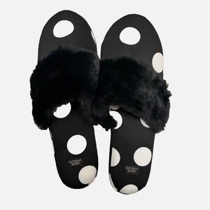 Victoria Secret Polka Dot Slippers Ladies Medium Size 7-8